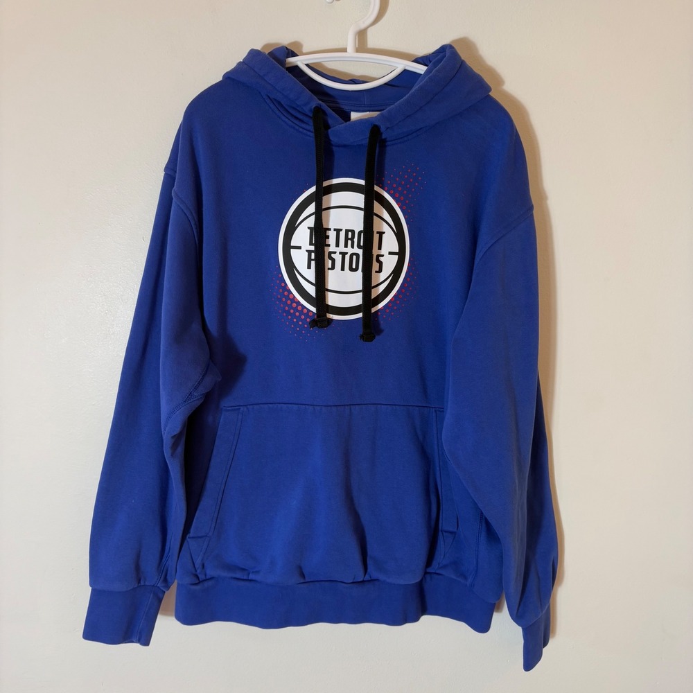 Nike Detroit Pistons NBA Hoodie Mens XL Blue